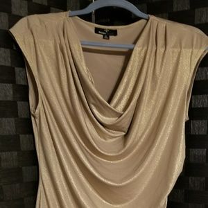 Gold metallic blouse